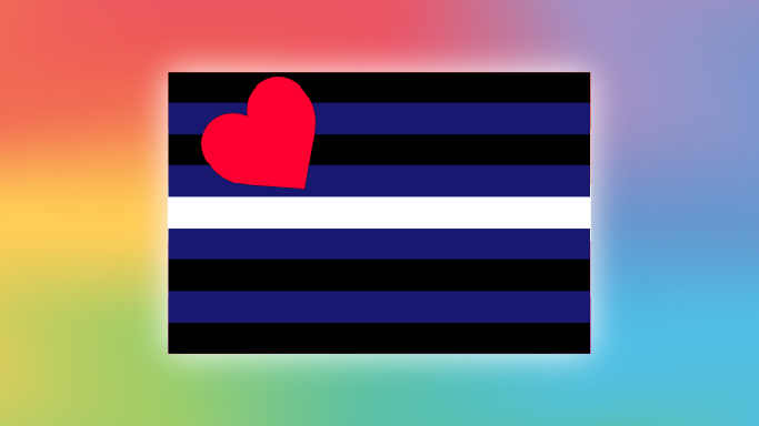 Drapeau de la fierte gay cuir